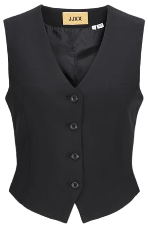 JJXX Jxellis Waistcoat TLR Gilet de costume pour femme, Noir, M