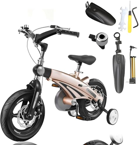 GHBXJX Freestyle Kinderfahrrad 16 Zoll Mädchen Junge - Kinder Fahrrad Mädchen Jungen Fahrrad Kinder mit Stützräder Rücktrittbremse in Schwarz Kinder Fahrrad Laufrad ab 5 Jahre mit Bremse,