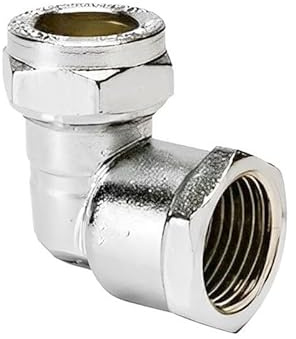 Gomito cromato femmina, 22 mm x 3/4, confezione da 2