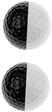 Parliky 4stücke Hochwertige Golf Übungsbälle Mit Doppelfarbe Für Putting-Training Leicht Und Langlebig Mit Ziel-Linien Für Präzision Und Distanzkontrolle