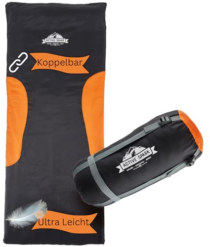 ACTIVE SPARK Saco de dormir de verano ultraligero y transpirable – Saco de dormir verano para camping – Saco de dormir – Saco de dormir – Saco de dormir pequeño – Sacos de dormir al aire libre