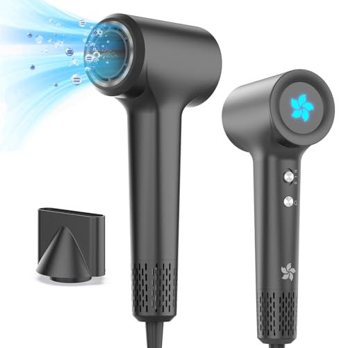 Haartrockner, Ionen Föhn, 400 Millionen Plasma Fön, 110000 U/min Bürstenloser Motor Schnelles Trocknen Haarföhn, 57dB Geräuscharm Hair Dryer, Intelligentes Thermostat Haarfön für Reise, Zuhause