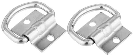 OSOLADY 2St Bodenhaken Autozubehör kleine Spanngurte Markisen-Sturmgurte Ratsche Nockenriemen LKW-Ladungssicherung Transportzubehör festmachen Zurrringe Galvanisiertes Eisen Silver