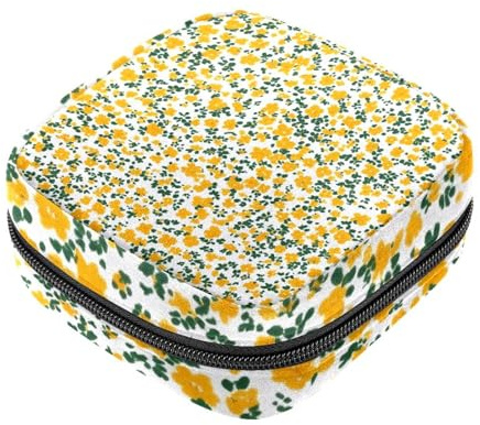 Borsa portaoggetti colorata con motivo floreale ditsy, borsa per il primo ciclo mestruale per ragazze e donne, sacchetto per coppette mestruali femminili porta tamponi mestruali