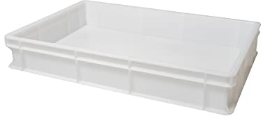 Arredo Chef Bac à pâtons pour pizza, Bac à pâtons pour pain, Caisse de transport empilable, Boite alimentaire (Lot bac + couvercle 40 x 60 x h10 cm)
