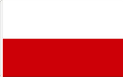 BANDERA DE POLONIA. CALIDAD RASO PREMIUM 120D. TAMAÑO L 150X90 CM.