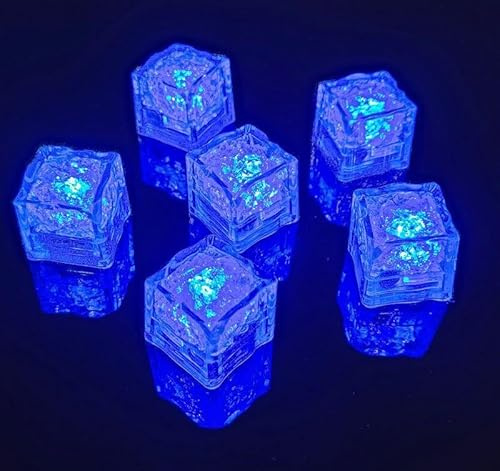 Maimeili 12 Stück Farbige LED-Eiswürfel mit Sensor Wasserdicht für Getränke Barzubehör Dekoration für Halloween Weihnachten Hochzeiten Wohndekoration Partys