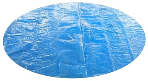 TOYANDONA Bâche Solaire pour Piscine Ronde Couverture Isolante Thermique Anti-poussière Adaptée Aux Gonflables Cadre Protection et Pliable pour Garçon Fille Bleu