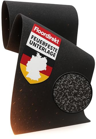 Floordirekt Feuerfeste Unterlage 100x100 cm - Hitzeschutzmatte bis 1000 °C - Lötmatte als feuerfeste Matte für sicheren Brandschutz - Brandschutzmatte als ideale Feuerschutzmatte - Dalton