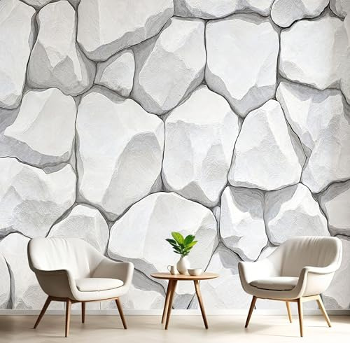 Minimalismo Carta Da Parati Pittura A Pietra bianca Murale Cartas Da Parati Decorazioni, Cartas Da Parati Fotografica 250 x 175 cm, Carta Da Parati In Seta