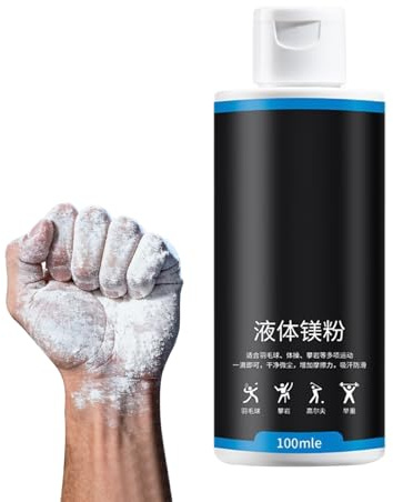 Gesso per ginnastica da palestra, 100 ml, antiscivolo liquido, impugnatura a prova di sudore, per fitness, allenamento, sollevamento pesi, arrampicata, ginnastica, bowling, tennis, baseball, badminton