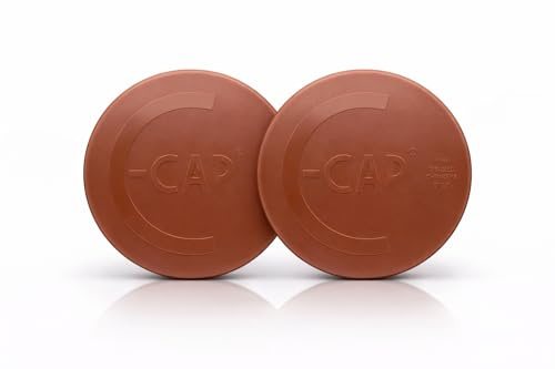 C-Cap Chimney Cowl Cap (Pack of 2) – Terracotta Chimney Pot Cover for Unused Chimneys – Prevents Rain, Birds & Heat Loss – Fits Round Pots up to 280mm
