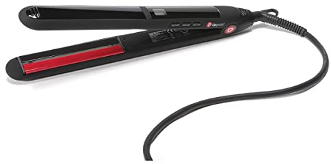 Upgrade - Piastra per Capelli Professionale Infrared - Slim - Con Elegante Design Nero - Piattini Stretti - Per Tutte le Tipologie di Capello