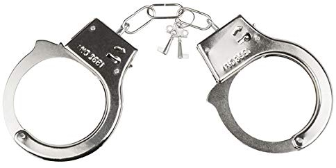 PARTY DISCOUNT Handschellen aus Metall, mit Schlüssel