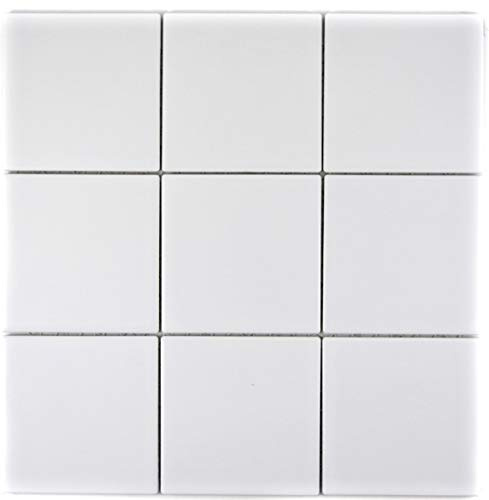 Mosaik Fliese Keramik weiß matt Badewannenverkleidung MOS23-0111_f