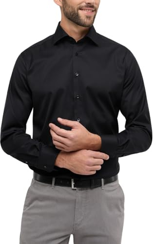 eterna Modern Fit skjorta lång ärm New Kent krage svart