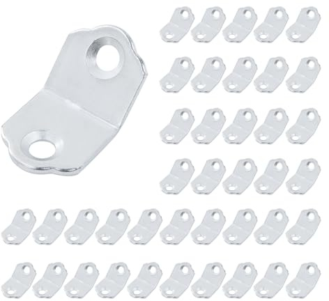 MY MIRONEY 40PCS Corner Brackets Anti Inverted Iron Sheet Furniture Hardware Silver 135 Degree Corner Joint Corner Braces