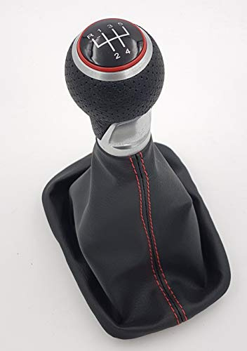 TK-2203 Schaltsack Schaltmanschette Schaltknauf 5 Gang Naht Rot