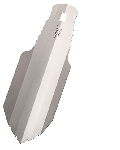 Lixada Mini Pala da Giardino Titanio 20,5cm/17,5cm Paletta da Scavo Portatile Robusto per Il Giardinaggio Campeggio Spiaggia Escursionismo