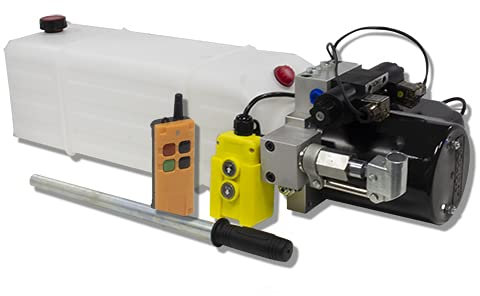 Flowfit 24 V DC Doppelwirkendes hydraulisches Kraftpaket mit 13 l Tank, Handpumpe und kabelloser Fernbedienung ZZ016227