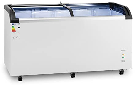 Royal Catering RCFZ-248G Grand Congélateur Coffre Bahut Horizontal Professionnel (Volume : 445 l, Réfrigérant : R290, Puissance : 248 W, Plage de température : -30 – 5 °C, Matériaux : acier/aluminium)