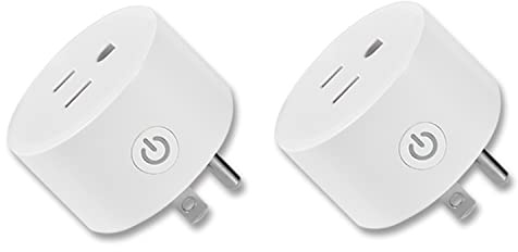 Sparkleiot Tuya WiFi Smart Plug Works with Alexa Google Assistant IFTTT for Voice Control Mini Smart Outlet Plug with Timer Function,No Hub Required,Only 2.4GHz Wi-Fi,FCC/Rohs Listed Socket(2 Pack)