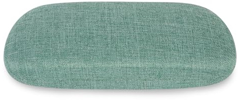 LAGO TERRA Linen Fabric Textured Hard Shell Glasses Case