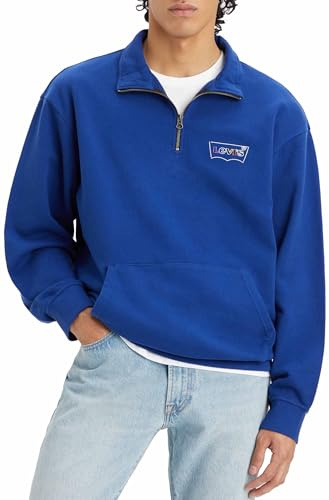 Levi's RLXD Graphic 1/4 Zip Pkt, Maglione Uomo, BW SSNL 1/4 Zip Soda,