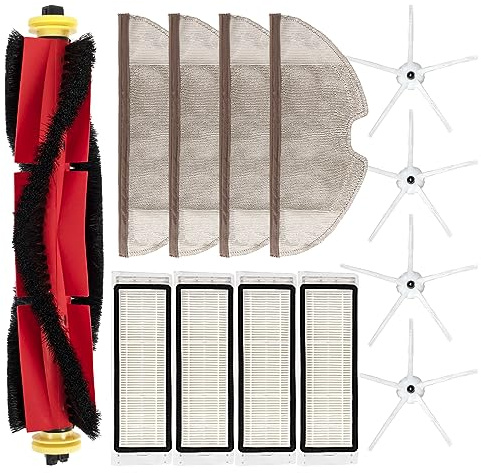 WuYan 13-Pack Ersatz Zubehör Ersatzteile,für Xiaomi Roborock S5 S6 MI Robot Vacuum Cleaner Roborock Saugroboter Ersatzteile,Hepa Filter Hauptbürste Seitenbürste Bürsten(Verbesserte Edition)