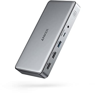 Anker 10-in-1 USB C Docking Station, Displaylink Docking Station with Dual HDMI and DisplayPort for Windows Laptops, MacBook Air/Pro 13/16 inch and More