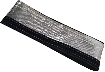 Glass Fiber Fabric Heat Shroud, Metal Heat Shield Sleeve Insulated Wire Hose Cover Wrap, Sleeving Protection (25mm*2M)