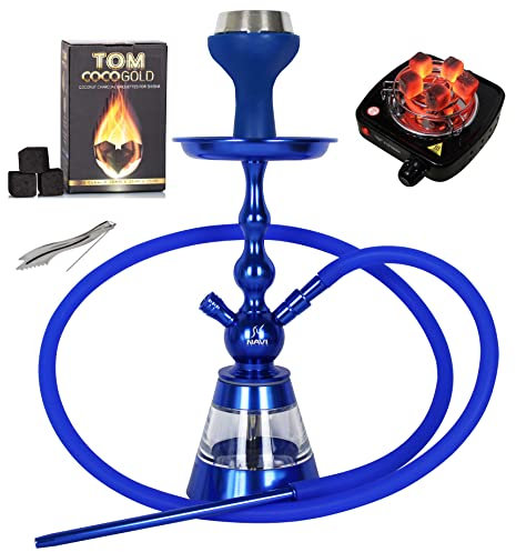 Pack Chicha Star Evo Complète + Charbon 1kg + Allume charbon (BLEU)
