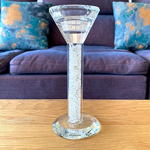 HXSCOO Cristal Diamant Chandelier Verre Bougeoir Figurine Café Table À Manger De Mariage De Noël Halloween Décor