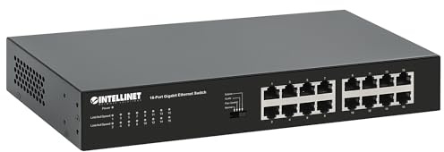 Intellinet 561815 Ethernet Switch Gigabit 16 Porte Nero
