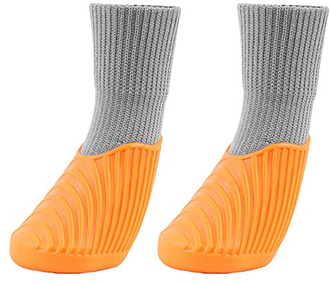 Hundeschuhe Pfotenschutz 4 Stück wasserdichte Hundepfotenschutz Hundeschnee Stiefel Regenschuhe Breathable Hundestiefel,Orange,XS