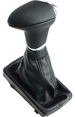 Newtown2700-parts Pomo de palanca de cambios (automático) + funda de palanca de cambios + marco compatible/repuesto para Audi A3 8P A4 8K A5 8T A6 4F C6 Q5 8R Q7