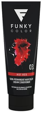 FUNKY COLOR HOT RED 03, semipermanente Haarfarbe, Farbstoff für semipermanente Haarfarbe (28 Farben).
