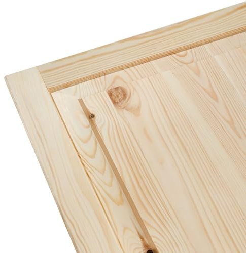 ben+camilla.com Kassettentür Schranktür Holz RUSTIKAL | 39,5 x 39,4 cm unbehandelte Holztür aus Kiefernholz im Kolonialstil und Markflecken als Raumteiler Schiebetür für Regale, Schränke, Möbel