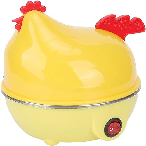 PIKETU Egg Boiler with Steamer, 7 Egg Capacity, Yellow