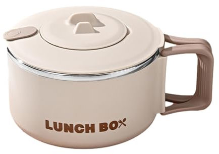 Bol à nouilles, bol à ramen de 1200 ml, cuisine à ramen, bol à nouilles avec couvercle, bol à ramen avec poignée, ensemble de bols à ramen pour micro-ondes, bol à soupe portable, boîte à déjeuner pour