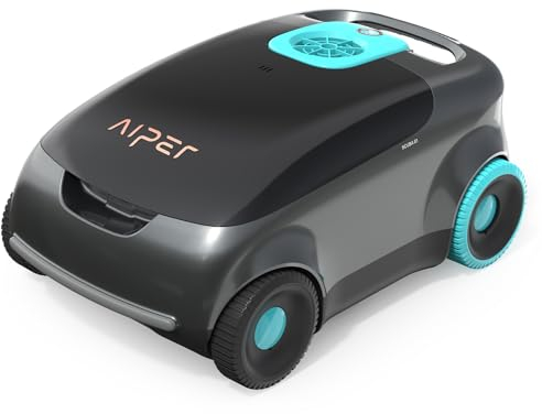 AIPER Scuba E1 Robot Limpiafondos Piscina, Aspirador Piscina Automatico para Sistema de Doble FiltracióN, 130 Minutos de DuracióN de La BateríA, Ideal para Piscinas Planas de hasta 100㎡