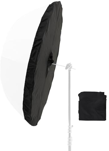 Godox DPU-165BS Fotografie-Regenschirm-Diffusor, weiches Tuch (Regenschirm nicht im Lieferumfang enthalten), kompatibel mit 165,1 cm großen Fotoschirm, Fotostudio, Blitzlicht (Schwarz/Silber)