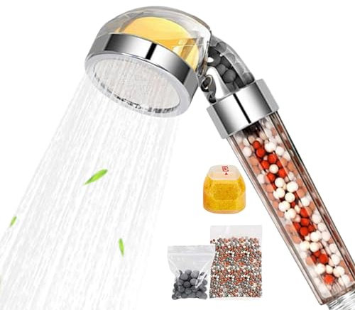 Vitamin C Shower Head, Hard Water Showerhead with Filter, Handheld Powerful Flow Beaded Showerheads Filter Water Saving