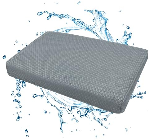 Shower Seat Cushion, Shower Chair Cushion for Transfer Benches in Bathtub, Cushion for Sauna, 3D Mesh Pad with Hook, Slip-Resistant, Design for Elderly, Senior, Handicap Disabled