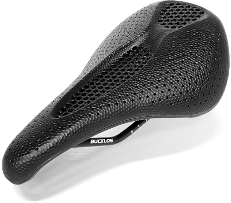 BUCKLOS 3D Printed Bike Sattel - Fahrrad Nylon 143 155mm Fahrradsitz für Rennrad Mountainbike Radfahren - MTB Gravel Bike Herren Damen Bequeme Sättel