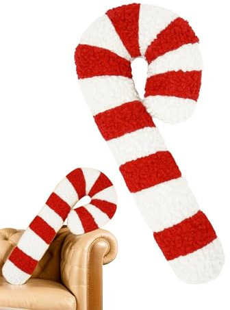 Weihnachten Zuckerstangen Kissen 35/54Cm Winter Dekokissen Weihnachtsspielzeug Weihnachts Süßigkeits Überwurfkissen Weiches Zuckerstangen Plüschkissen Dekorative Zuckerstangenkissen Für Zuhause