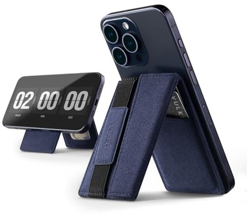 VULKIT Magnetic Leather Wallet with Stand, Card Holder and Phone Grip - RFID/NFC Blocking Magsafe Case Compatible with iPhone 12/13/14/15 Series