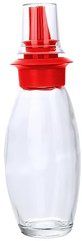 Amosfun Flacone Erogatore Di in Silicone Rosso Da 220 Ml Con Spazzola Per Cucinare