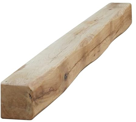 oakleys oak Solid Oak Beams for Fireplaces- Oak Floating Shelf for Home Decor- Rustic Shelves to Decorative Logs for Fireplace- Heavily Worked- Beam Size(120x10x10) Cm
