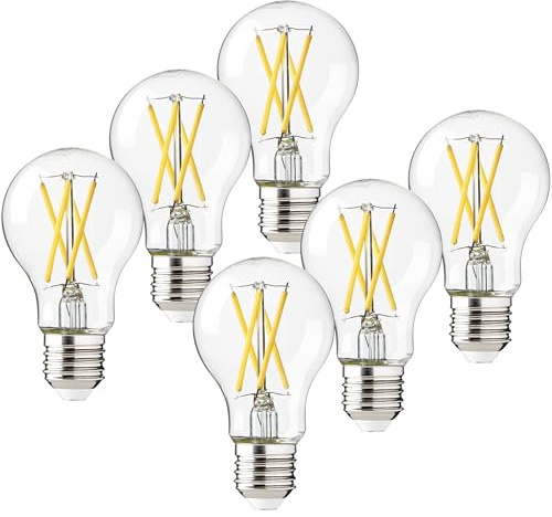Oktaplex 6er Set Glow E27 Lampe LED warmweiß 2700K ersetzt 60W Halogen | 3,8W, 806lm Glühlampe, 230V